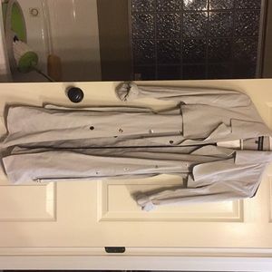 asos warehouse lightweight gray duster trench coat